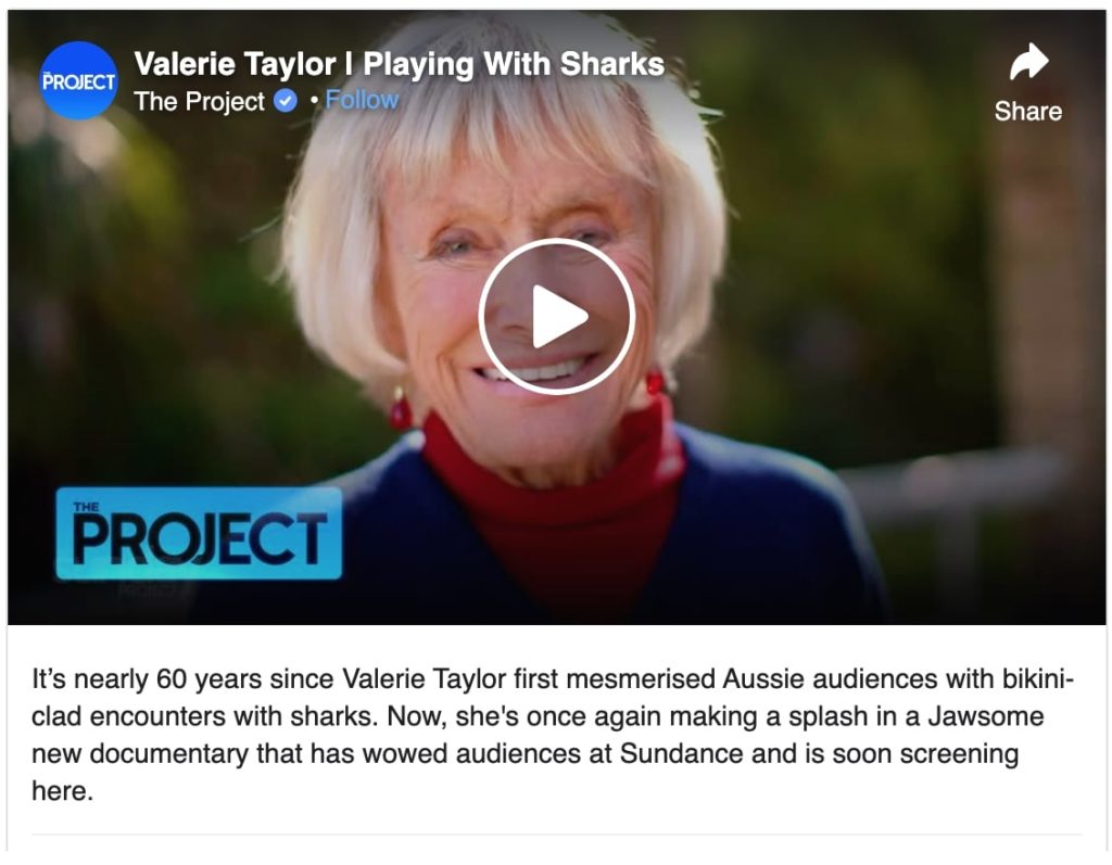 valerie taylor interview on the project