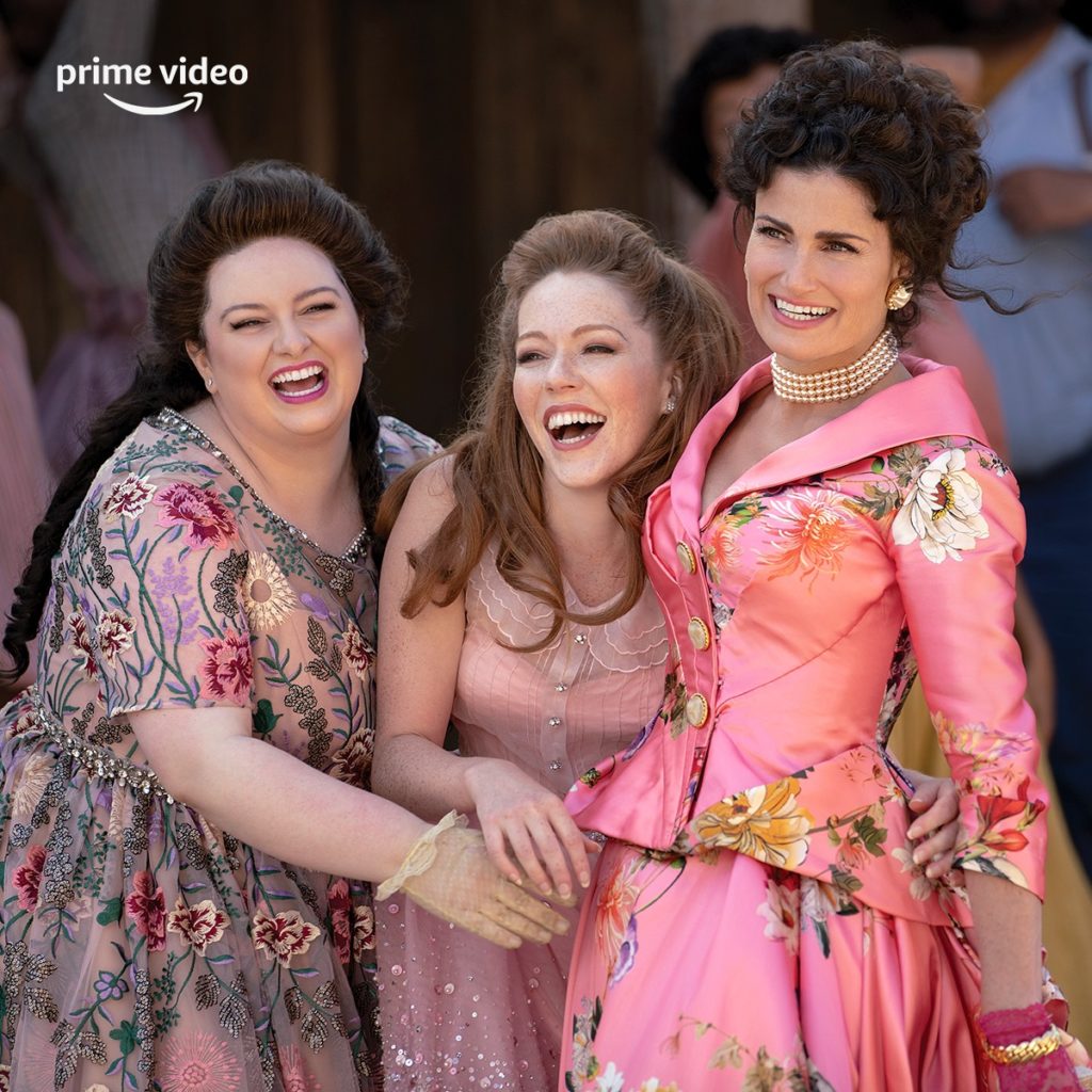 film still of the evil step sisters laughing